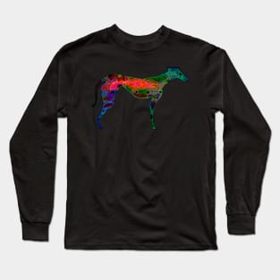 psychedelic greyhound Long Sleeve T-Shirt